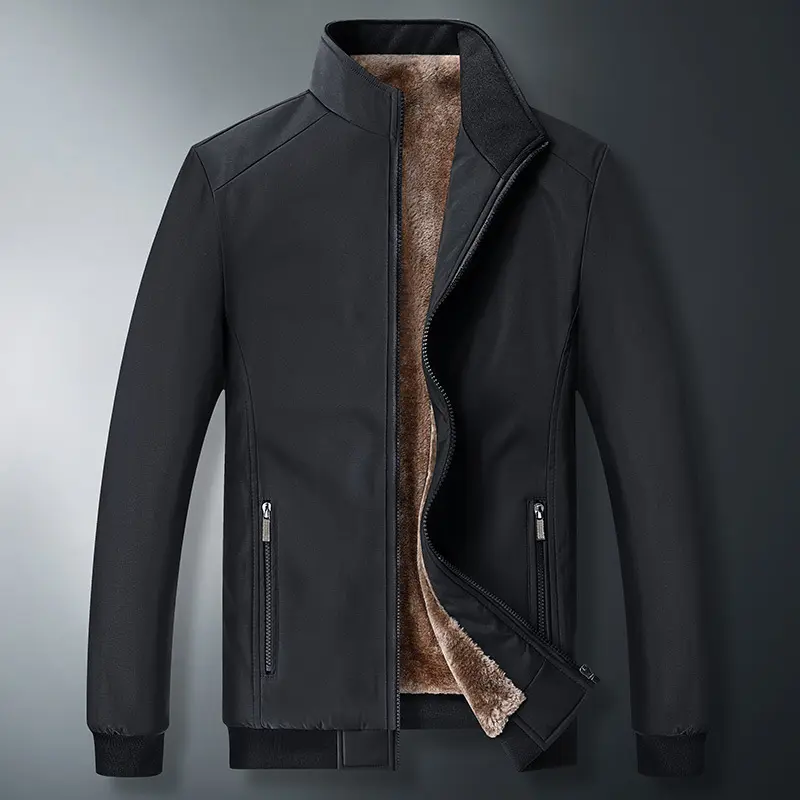 Winter Mens Warm Padded Jackets Fashion Men Stand Collar Thermal Windbreaker Coats Men Fleece Lined Business Jacket Clothing 8XL