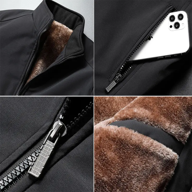 Winter Mens Warm Padded Jackets Fashion Men Stand Collar Thermal Windbreaker Coats Men Fleece Lined Business Jacket Clothing 8XL
