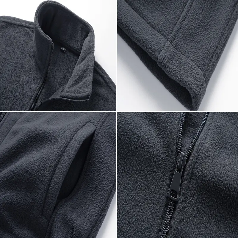 Winter Men's Fleece Pullover Vest Men Outdoor Warm Windbreaker Waistcoats Men Stand Collar Climbing Sleeveless Jackets Clothing
