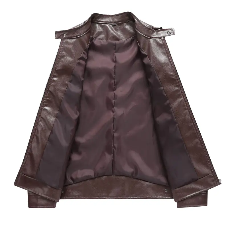 Spring Autumn Men's PU Leather Jackets Men Retro Motorcycle Zipper Coats Men Windbreaker Biker Faux Leather Jacket Clothing