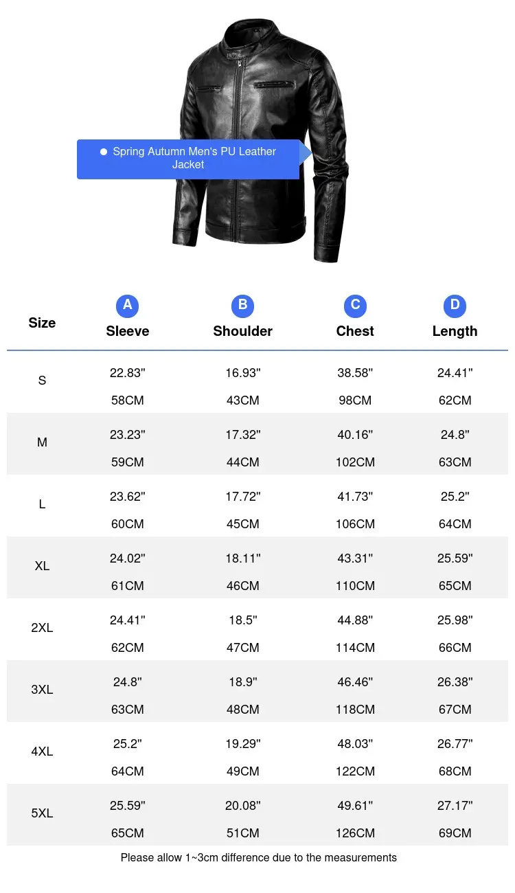 Spring Autumn Men's PU Leather Jackets Men Retro Motorcycle Zipper Coats Men Windbreaker Biker Faux Leather Jacket Clothing