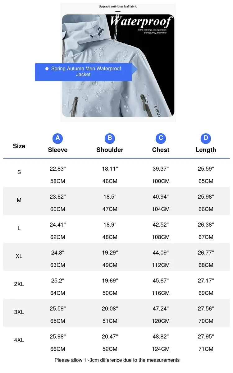 Spring Autumn Men's Climbing Waterproof Jackets Outdoor Men Hiking Rain Coats Men Sports Breathable Windbreaker Jacket Clothing