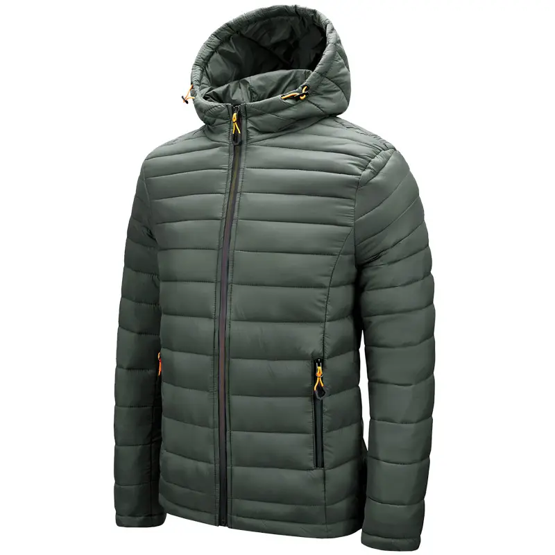 Winter Men's Ultra Light Warm Parkas Coats Fashion Men Windbreaker Hooded Coats Outdoor Men Thermal Zipper Jacket Clothing 6XL
