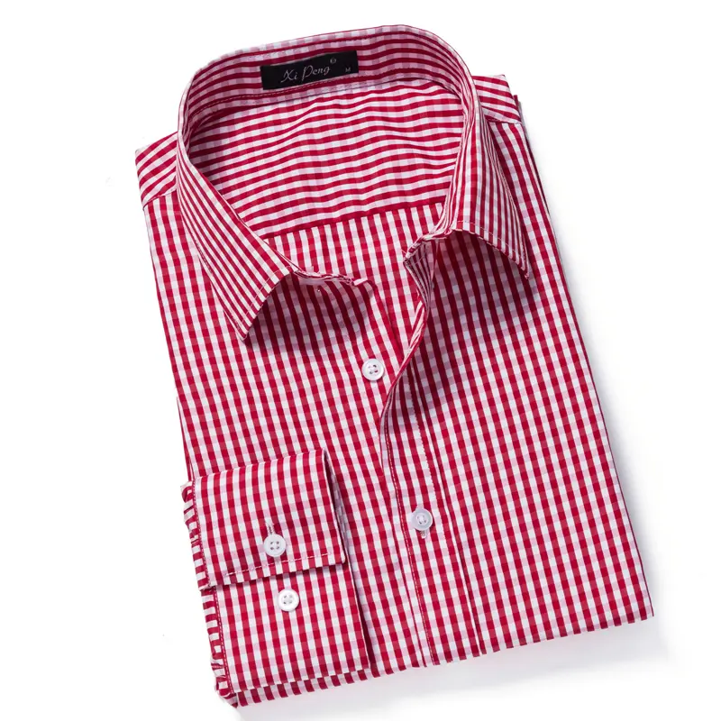 Spring Summer Mens Plaid Shirts Fashion Men Long Sleeve Cotton Plaid Shirt Tees Casual Men Breathable Formal Tops Shirt Clothing