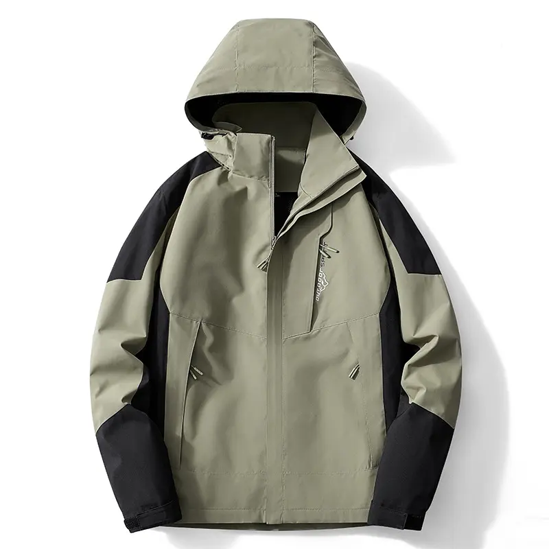 Spring Men's Quick Dry Hiking Hooded Coats Outdoor Men Waterproof Climbing Jackets Man Breathable Windbreaker Zipper Jacket