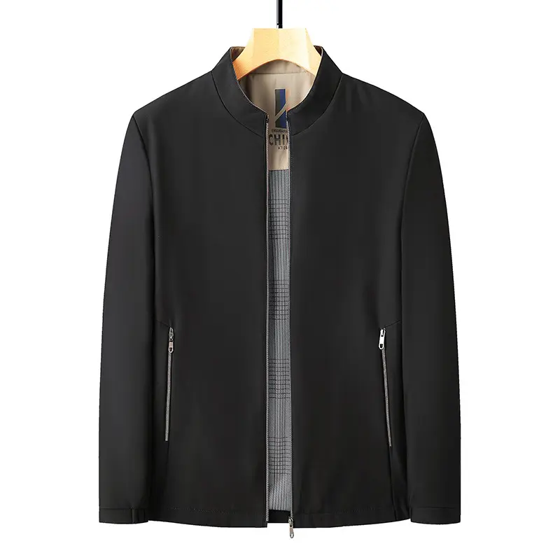Spring Autumn Men's Business Jacket Male Baseball Collar Formal Coats Men Classic Windbreaker Jacket Clothing