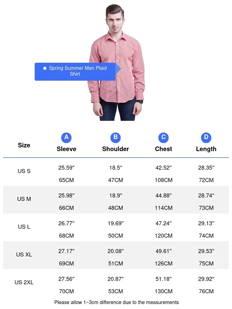 Spring Summer Mens Plaid Shirts Fashion Men Long Sleeve Cotton Plaid Shirt Tees Casual Men Breathable Formal Tops Shirt Clothing