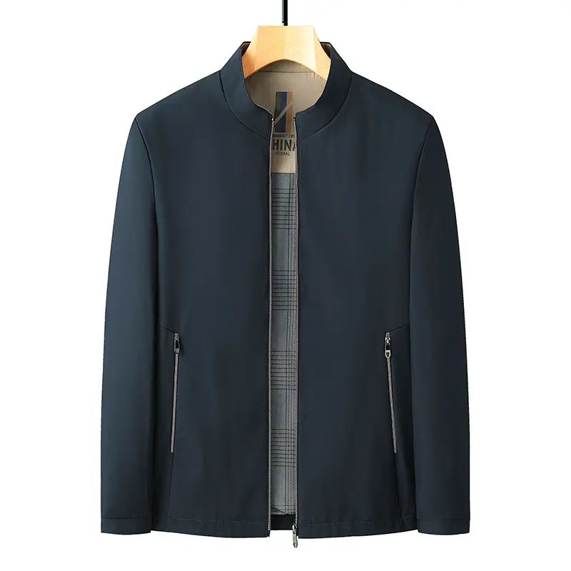 Spring Autumn Men's Business Jacket Male Baseball Collar Formal Coats Men Classic Windbreaker Jacket Clothing