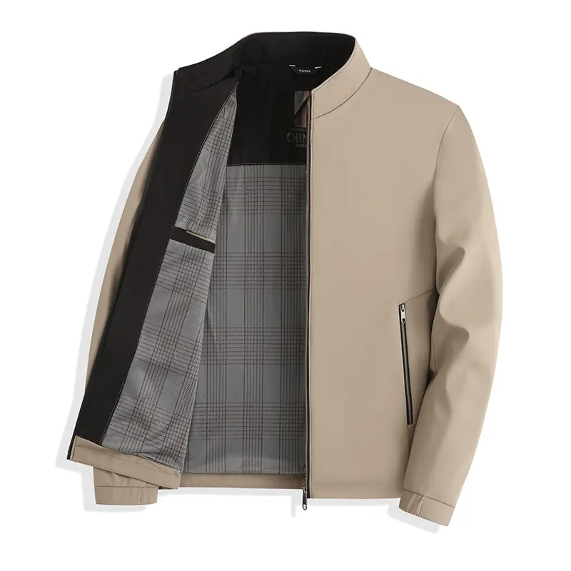 Spring Autumn Men's Business Jacket Male Baseball Collar Formal Coats Men Classic Windbreaker Jacket Clothing