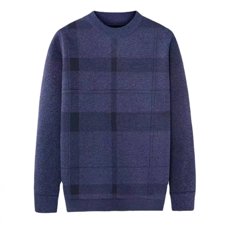 Winter Mens Knitted Pullover Sweaters Men Striped Cashmere Warm Pullover Men Classic O-Neck Business Knitted Sweaters Clothing