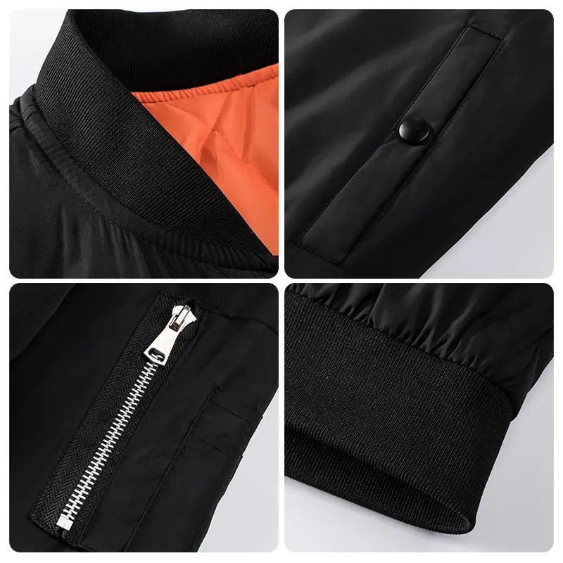 Winter Men's Warm Bomber Jackets Fashion Men Cotton Thick Windbreaker Coats Men Thermal Waterproof Baseball Jacket Clothing