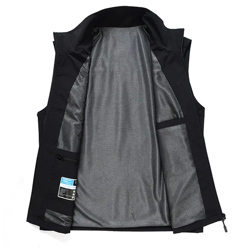 Summer Men's Ultra Light Vests Casual Men Quick Dry Multi-Pocket Waistcoats Men Mesh Breathable Fishing Sleeveless Jackets 5XL