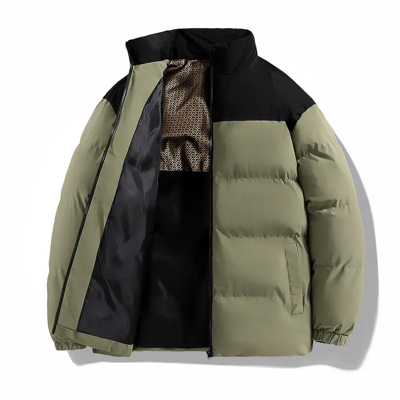 Winter Mens Warm Padded Jackets Fashion Men Stand Collar Cotton Down Parkas Outdoor Men Thermal Windbreaker Coats Clothing 5XL