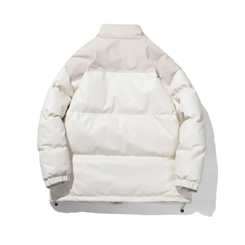 Winter Men Leather Parkas Coats Man Mountain Ski Thermal Coats Men Stand Collar Thicken Windbreaker Down Padded Jacket Clothing