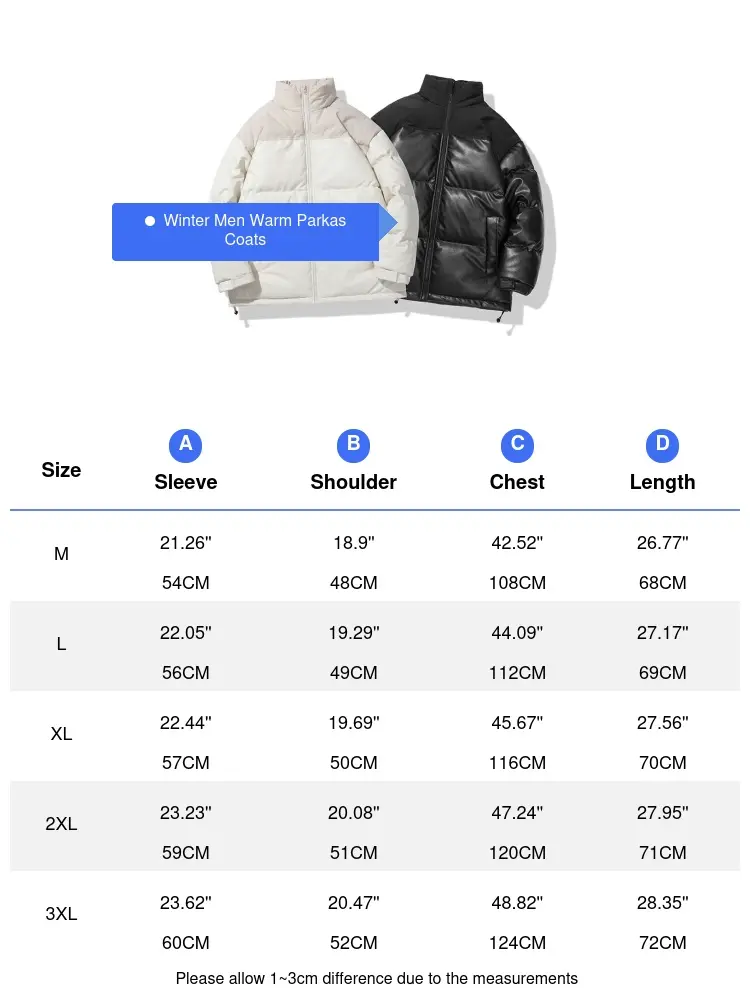 Winter Men Leather Parkas Coats Man Mountain Ski Thermal Coats Men Stand Collar Thicken Windbreaker Down Padded Jacket Clothing