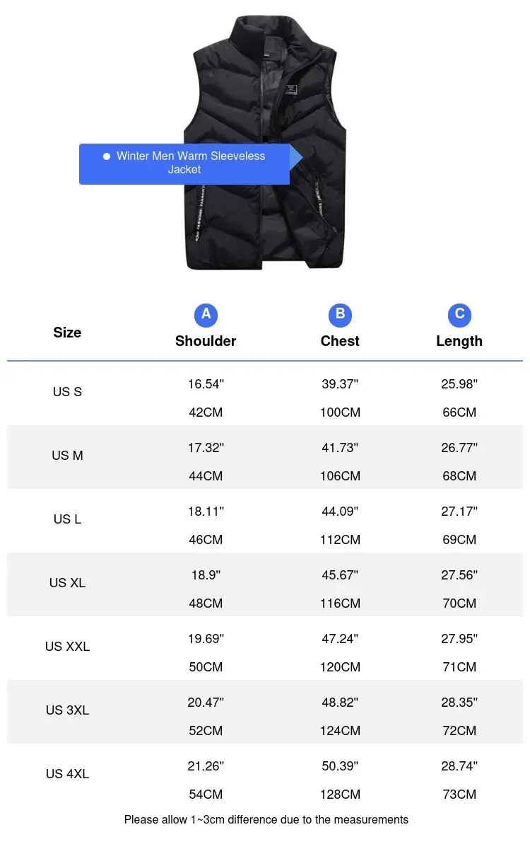 Winter Mens Warm Jacket Sleeveless Vest Fashion Man Cotton Thicken Vest Men Stand Collar Windbreaker Padded Waistcoats Clothing