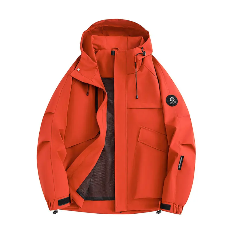 Spring Men's Hiking Windbreaker Jackets Outdoor Men Waterpoof Hooded Coats Men Sports Breathable Zipper Jacket Clothing