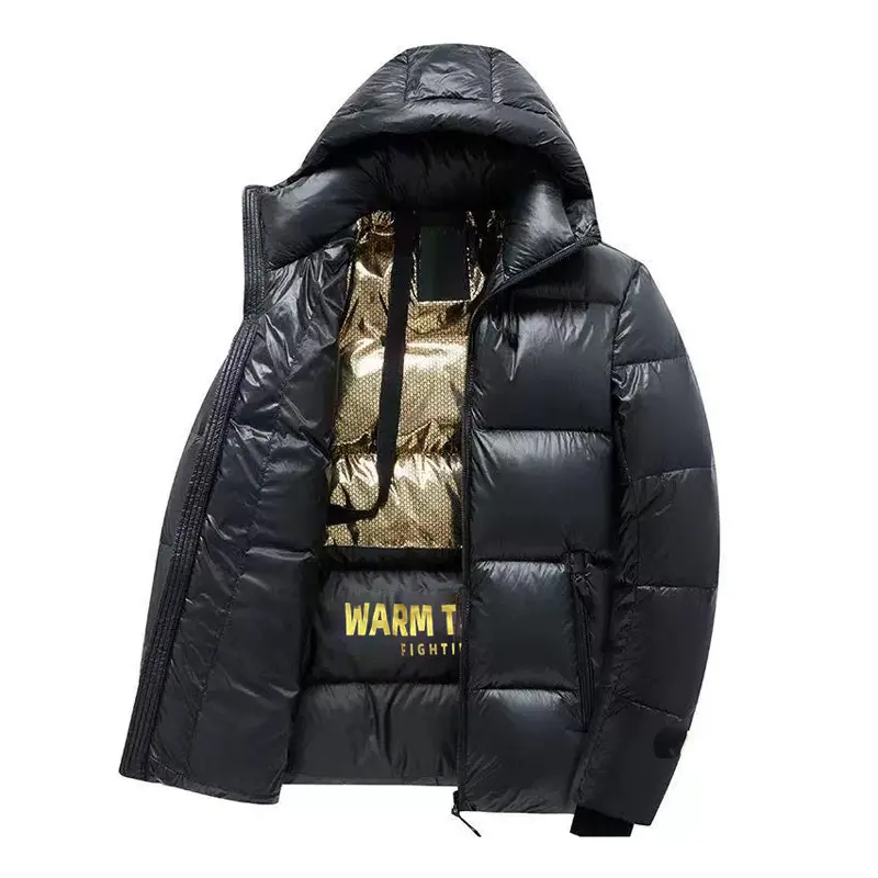 Winter Mens Warm Padded Jackets Fashion Men Cotton Thicken Hooded Parkas Men Sports Windbreaker Thermal Down Jacket Clothing
