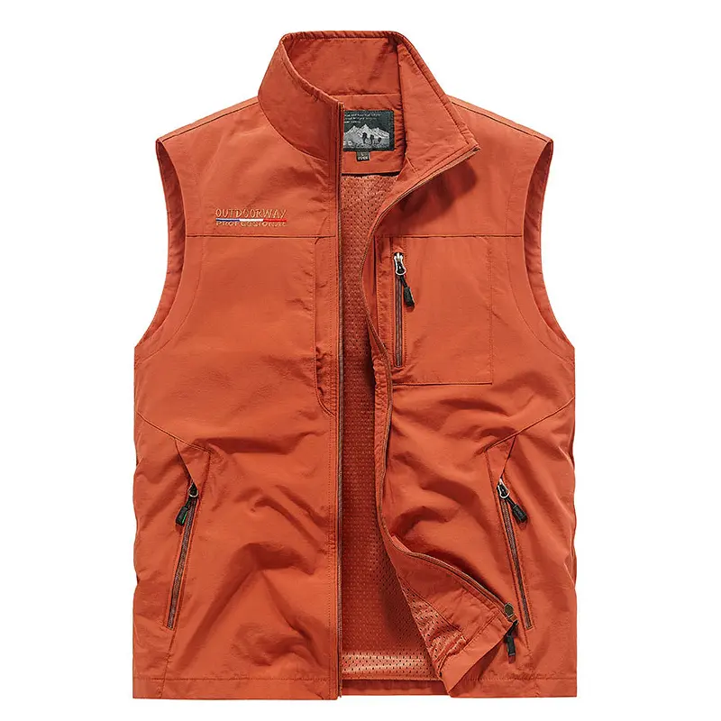 Summer Men's Ultra Light Mesh Vests Casual Men Fishing Breathable Vest Mens Multi-Pocket Waterproof Sleeveless Jackets Clothing