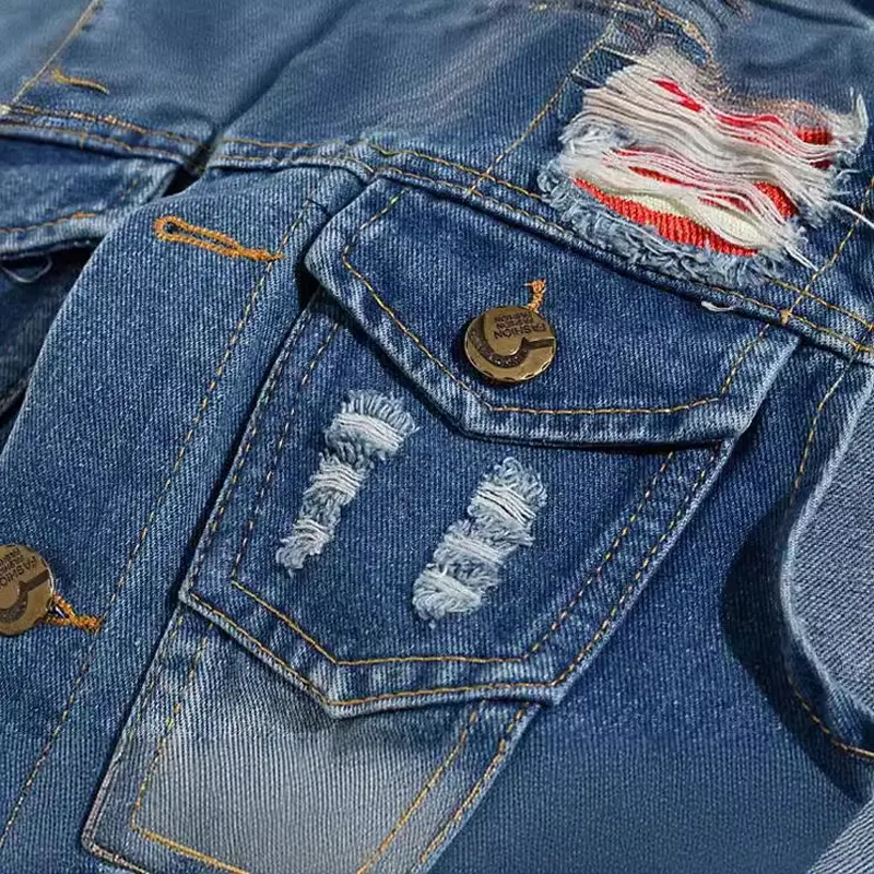 Summer Men's Denim Vests Fashion Cotton Party Jean Waistcoat For Mens Slim Fit Hip Hop Embroider Sleeveless Jackets Clothing