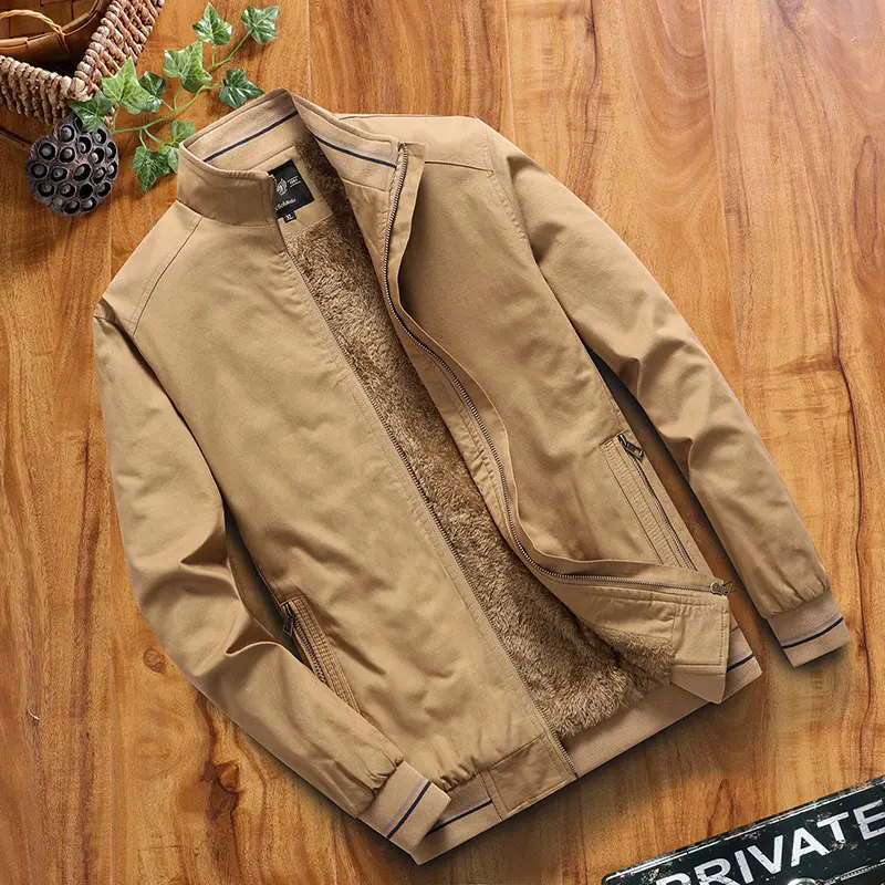DIMUSI Winter Men's Bomber Jacket Male Fashion Fleece Warm Business Coats Casual Army Thermal Baseball Coats Mens Clothing