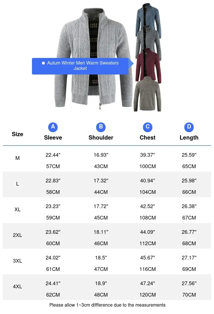 Winter Men Sweater Cardigan Jackets Fashion Men Stand Collar Warm Sweaters Coats Men Thermal knitwear Sweater Clothing