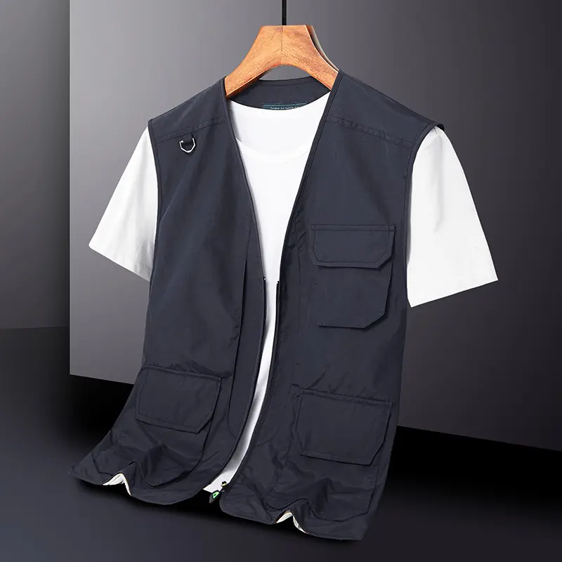 DIMUSI Summer Men's Vests Casual Man Quick Dry Breathable Mesh Vest Sleeveless Jackets Man Outwear Fishing Waistcoats Clothing
