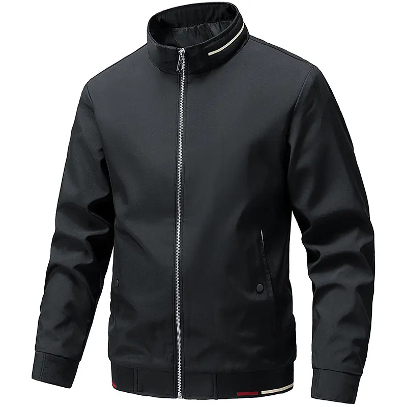 Spring Autumn Men's Bomber Jackets Fashion Men Stand Collar Windbreaker Coats Leisure Men Business Zipper Jackets Clothing