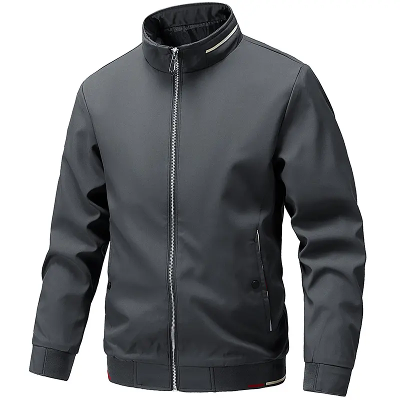 Spring Autumn Men's Bomber Jackets Fashion Men Stand Collar Windbreaker Coats Leisure Men Business Zipper Jackets Clothing