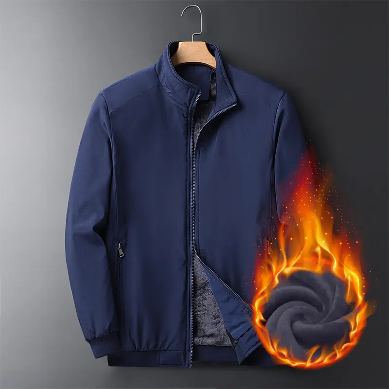 Autumn Winter Men's Warm Jackets Fashion Outerwear Fleece Windbreaker Bomber Coats Men Business Work Jackets Clothing 6XL