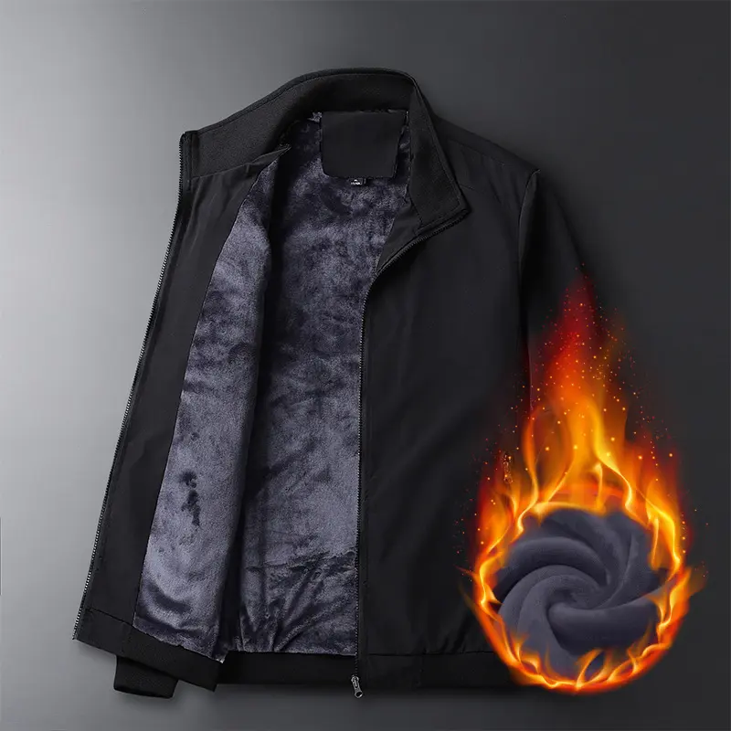 Autumn Winter Men's Warm Jackets Fashion Outerwear Fleece Windbreaker Bomber Coats Men Business Work Jackets Clothing 6XL