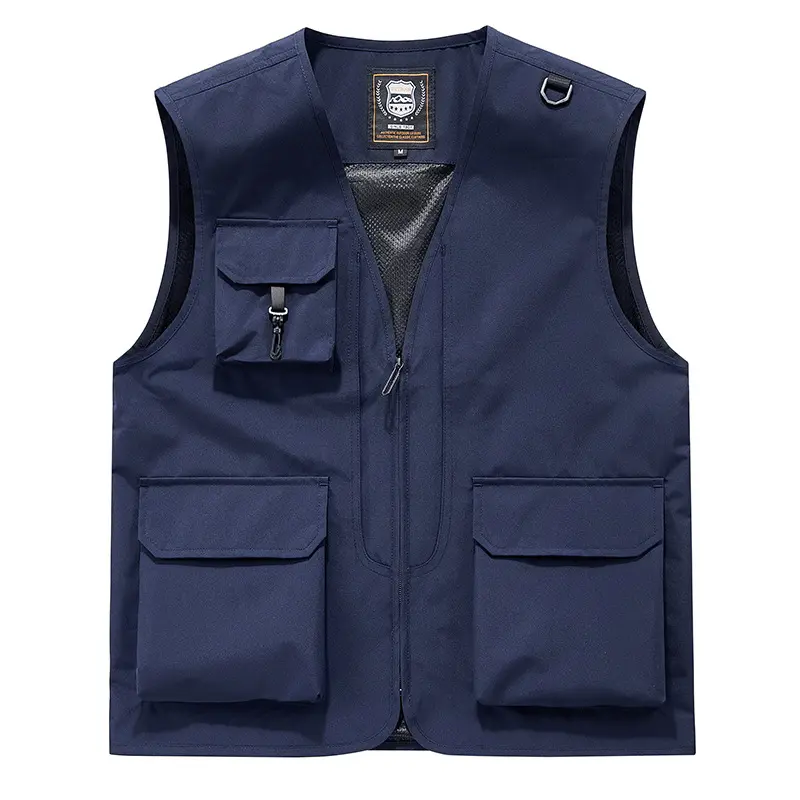 Summer Men's Quick Dry Multi-pocket Vests Casual Man Breathable Mesh Vest Sleeveless Jackets Man Fishing Waistcoats Clothing 5XL