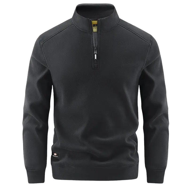 Autumn Men's Fleece Warm Jackets Fashion Men Half Zipper Pullover Sweatshirts Men Sports Soft Shell Windbreaker Jackets Clothing