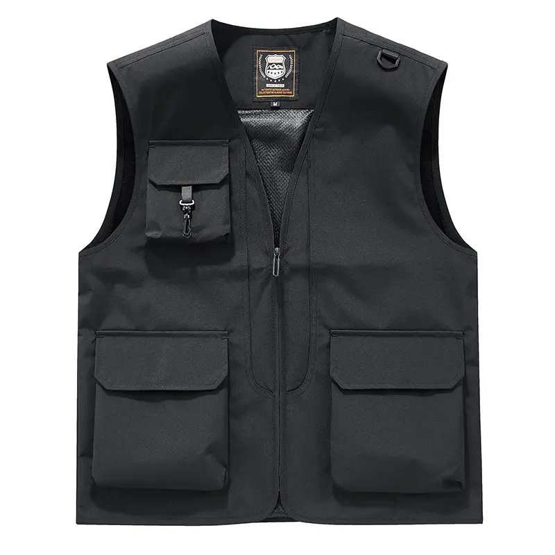 Summer Men's Quick Dry Multi-pocket Vests Casual Man Breathable Mesh Vest Sleeveless Jackets Man Fishing Waistcoats Clothing 5XL
