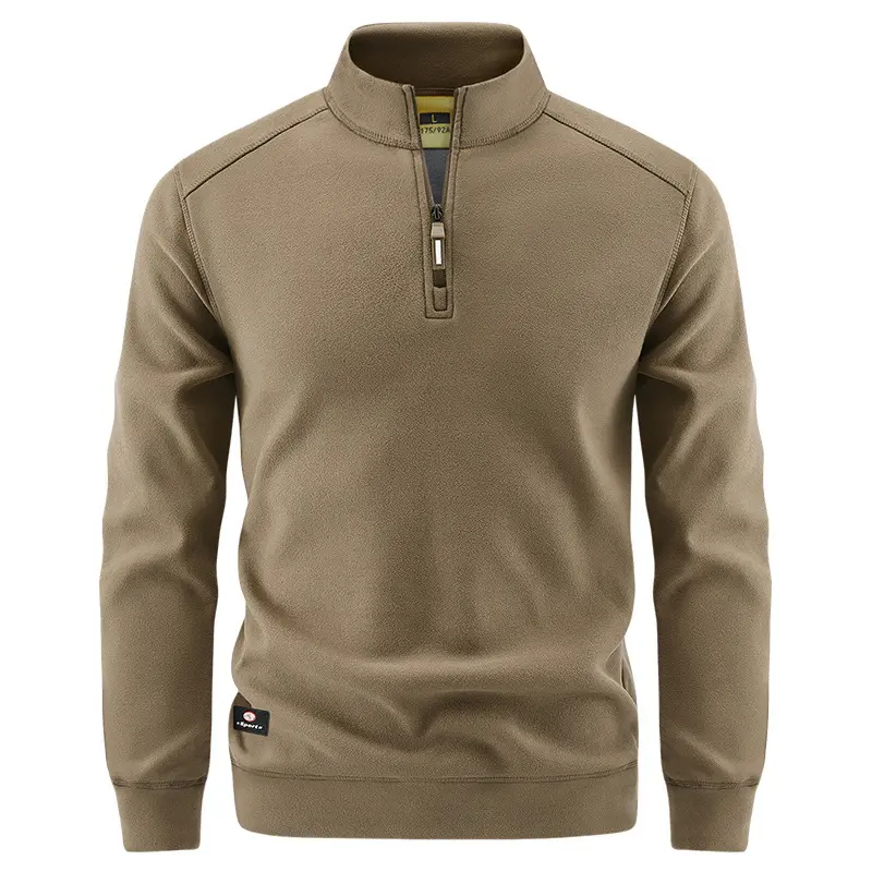 Autumn Men's Fleece Warm Jackets Fashion Men Half Zipper Pullover Sweatshirts Men Sports Soft Shell Windbreaker Jackets Clothing