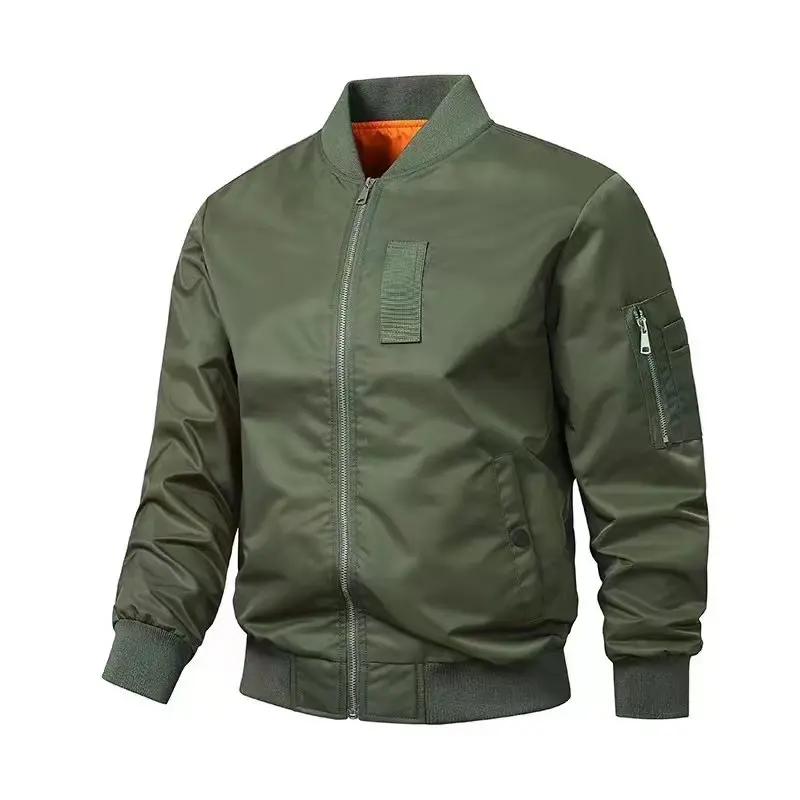 Spring Autumn Men's Bomber Jackets Fashion Mens MA1 Pilot Zipper Coats Male Lightweight Windbreaker Baseball Jackets Clothing