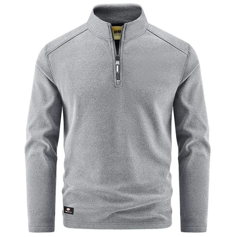 Autumn Men's Fleece Warm Jackets Fashion Men Half Zipper Pullover Sweatshirts Men Soft Shell Windbreaker Jackets Clothing 5XL