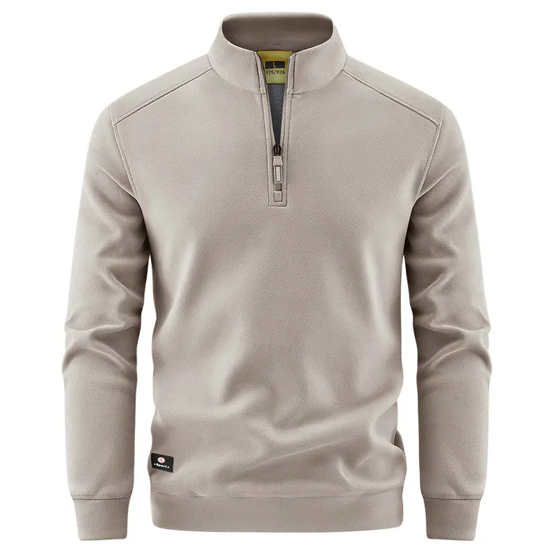 Autumn Men's Fleece Warm Jackets Fashion Men Half Zipper Pullover Sweatshirts Men Sports Soft Shell Windbreaker Jackets Clothing