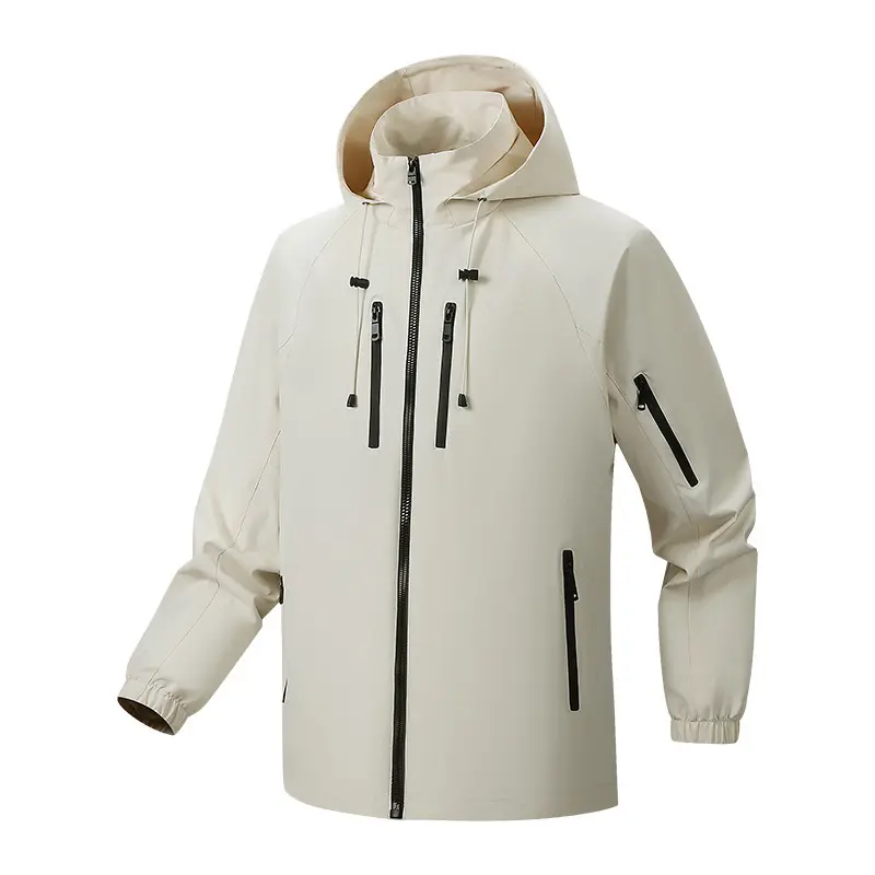 Spring Autumn Men Hiking Jackets Fashion Men Climbing Waterproof Zipper Hooded Coats Men Sports Windbreaker Jacket Clothing