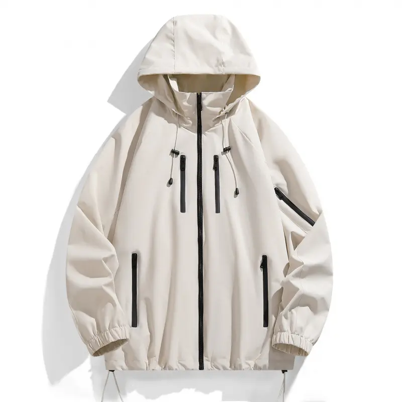 Spring Autumn Men Hiking Jackets Fashion Men Climbing Waterproof Zipper Hooded Coats Men Sports Windbreaker Jacket Clothing