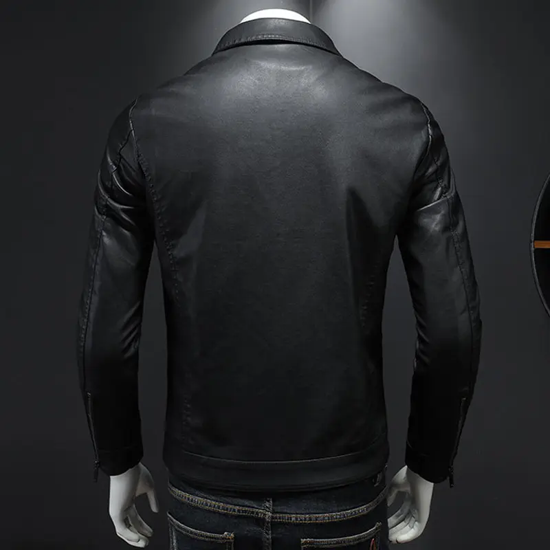 Spring Autumn Men's PU leather Jacket Fashion Man Retro Motorcycle Coats Male Windbreaker Biker Leather Jacket Clothing 5XL