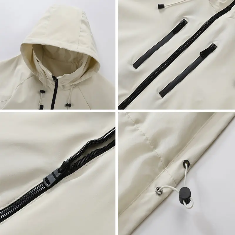 Spring Autumn Men Hiking Jackets Fashion Men Climbing Waterproof Zipper Hooded Coats Men Sports Windbreaker Jacket Clothing