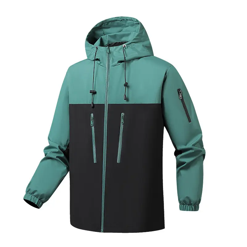 Spring Autumn Men's Hiking Jacket Outdoor Men Climibing Windbreaker Waterproof Hooded Coats Men Sports Breathable Zipper Jacket