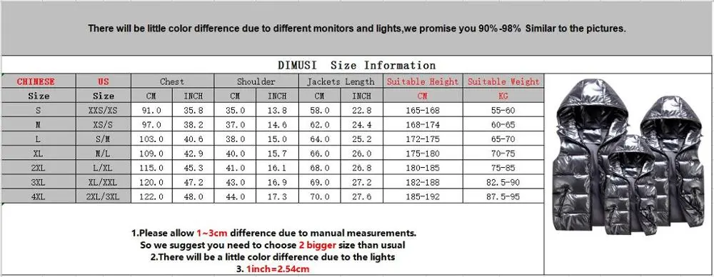 DIMUSI Men's Vest Winter Fashion Silver Male Cotton-Padded Hooded Coats Sleeveless Jackets Casual Thick Waistcoats Mens Clothing