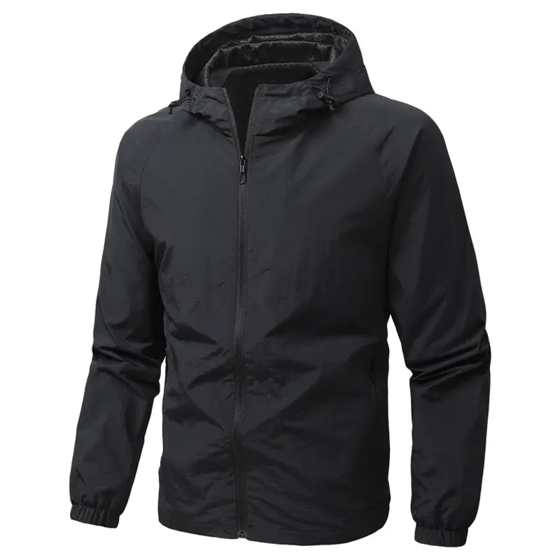 Autumn Men's Sports Jackets Outdoor Men Quick Dry Waterproof Hooded Coats Men Hiking Breathable Windbreaker Zipper Jackets 5XL