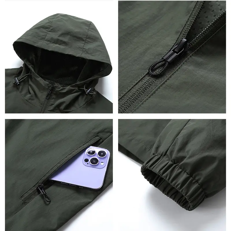 Autumn Men's Sports Jackets Outdoor Men Quick Dry Waterproof Hooded Coats Men Hiking Breathable Windbreaker Zipper Jackets 5XL