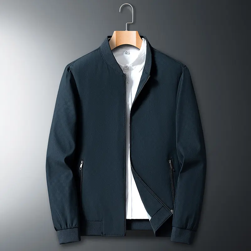 Spring Autumn Men's Business Jacket Man Baseball Collar Formal Trench Coats Men Classic Windbreaker Zipper Jacket Clothing