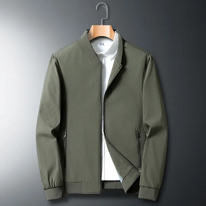 Spring Autumn Men's Business Jacket Man Baseball Collar Formal Trench Coats Men Classic Windbreaker Zipper Jacket Clothing
