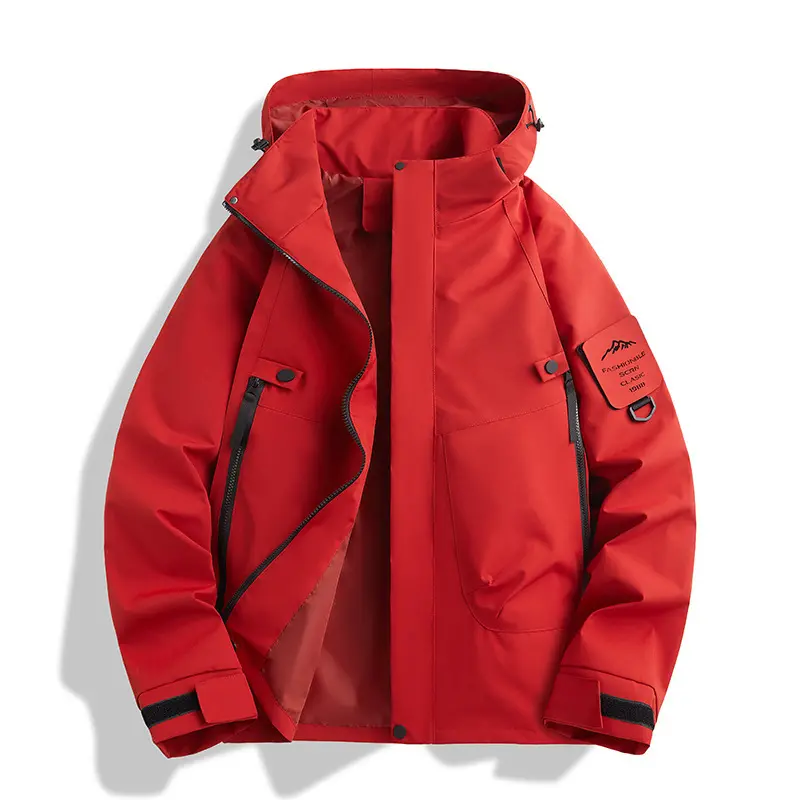 Spring Mens Hiking Waterproof Jackets Outdoor Men Climbing Zipper Hooded Coats Men Sports Breathable Windbreaker Jacket Clothing
