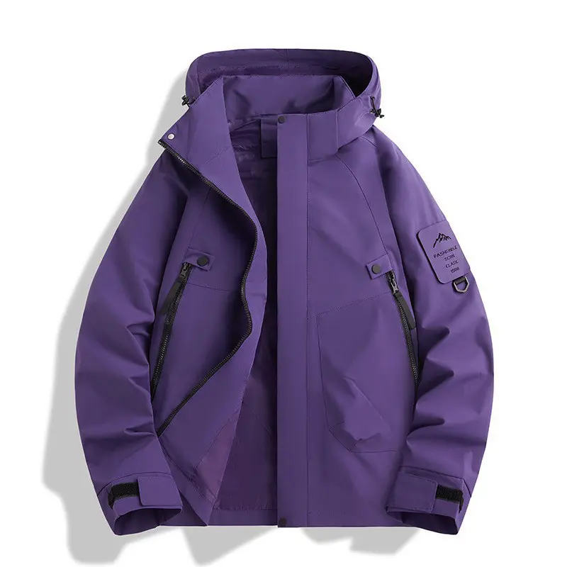 Spring Mens Hiking Waterproof Jackets Outdoor Men Climbing Zipper Hooded Coats Men Sports Breathable Windbreaker Jacket Clothing